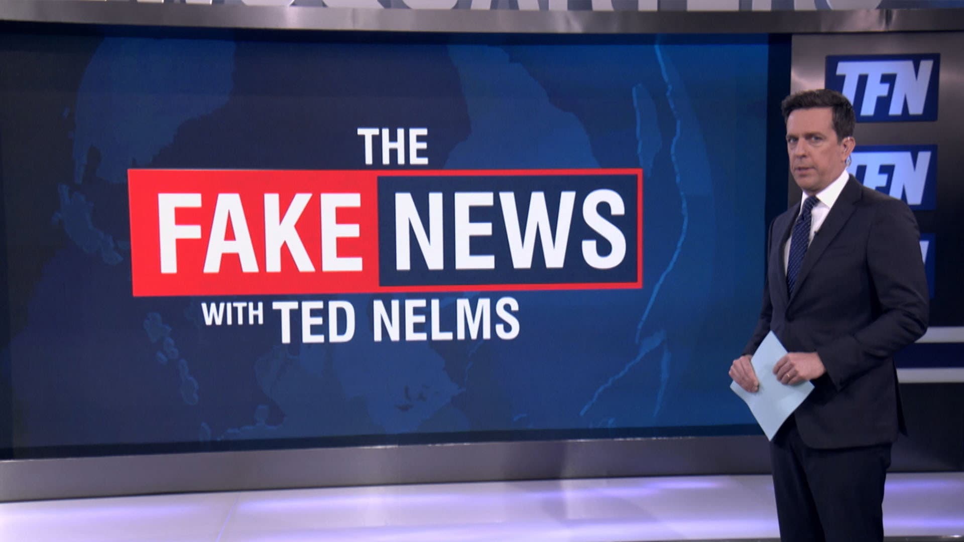 The Fake News with Ted Nelms backdrop