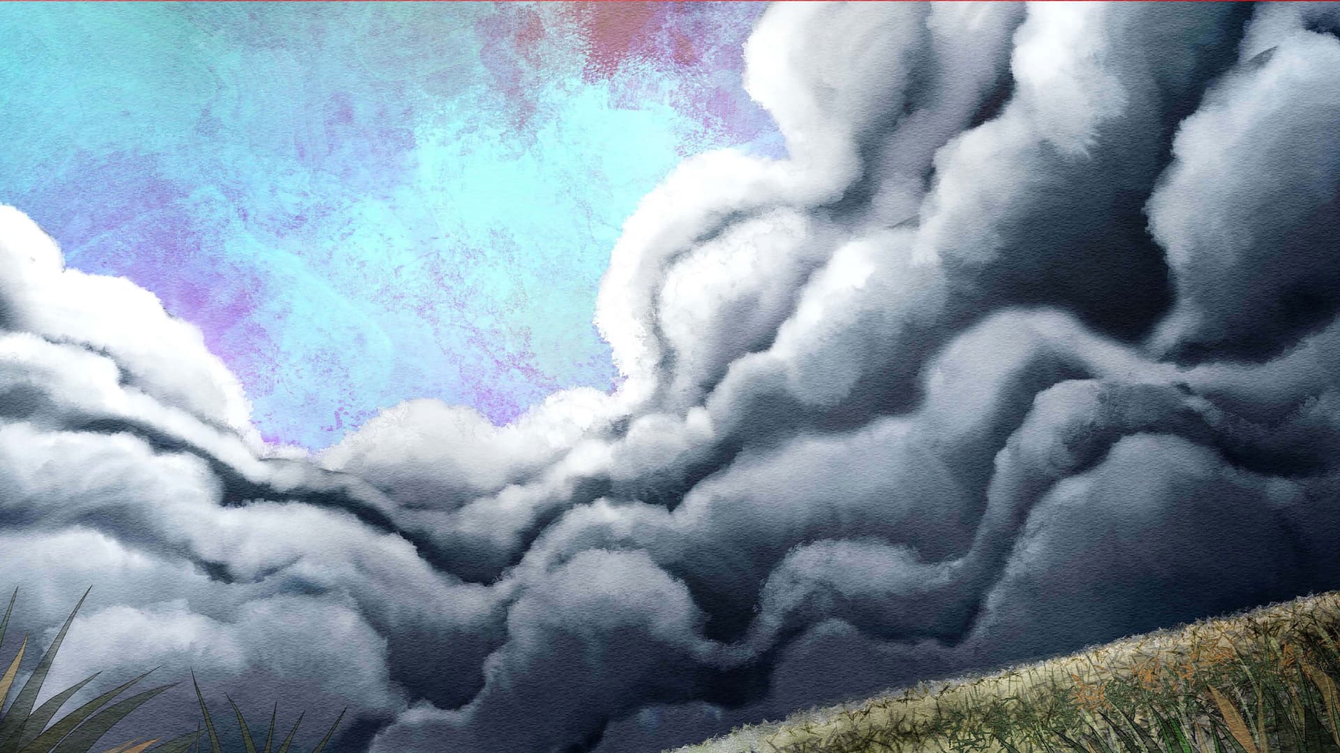 The Farmer and the Lightning Storm backdrop