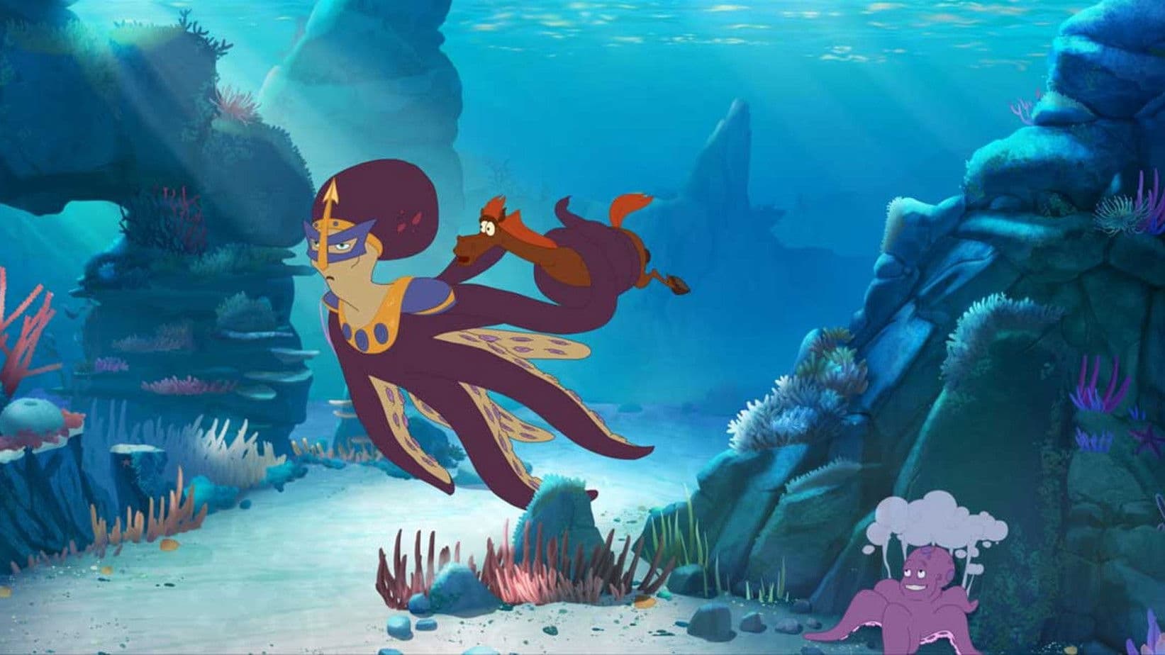 Three Heroes and the King of the Sea backdrop