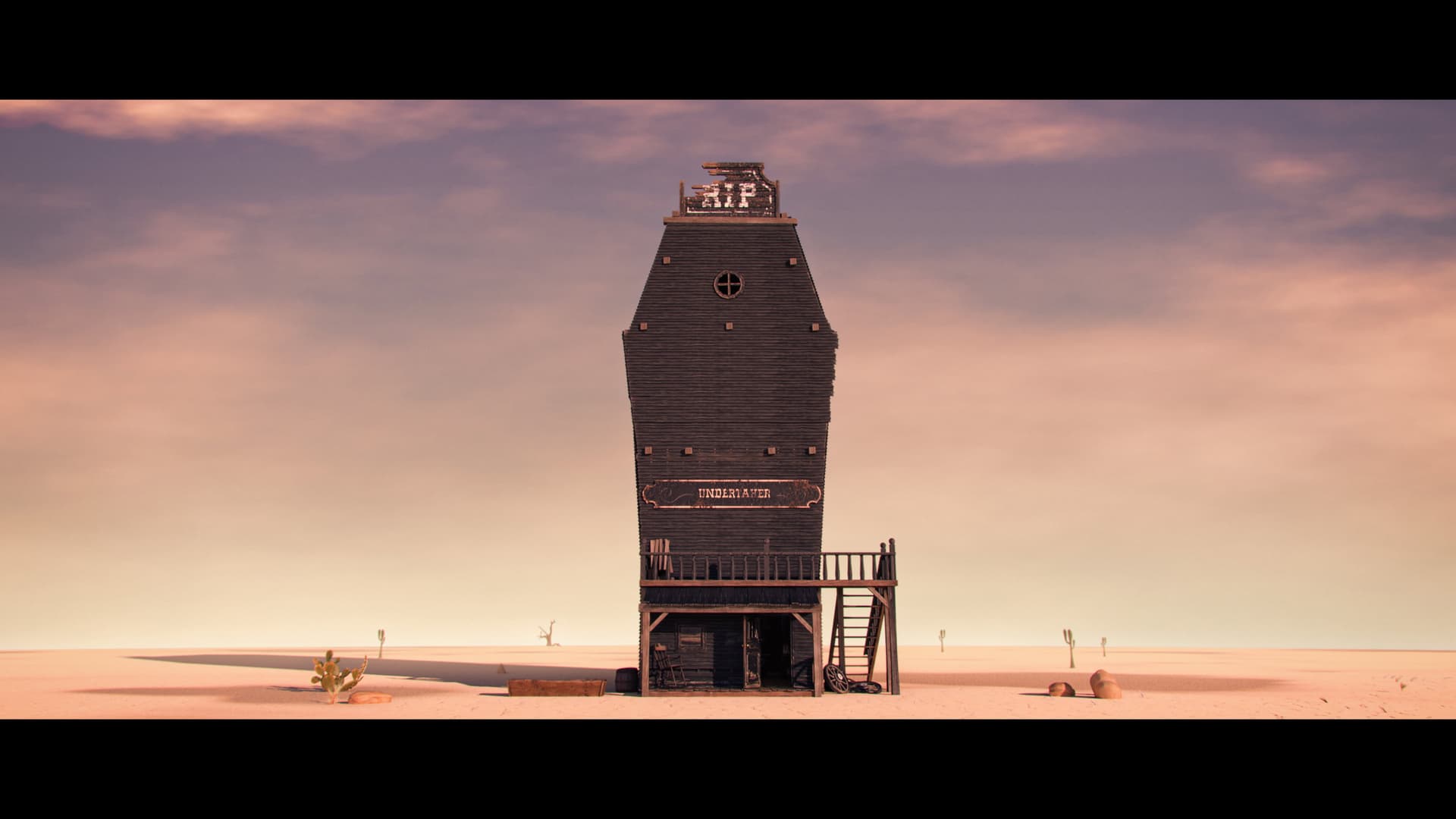 A Grave Man backdrop