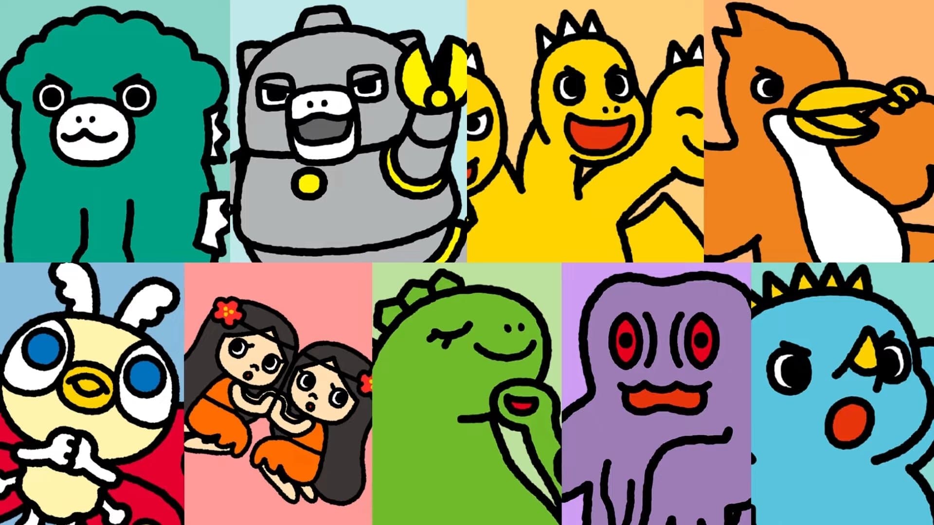 Chibi Godzilla Raids Again backdrop