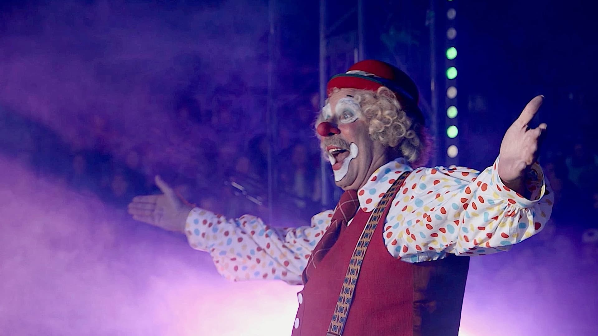 Herman the Clown and the Hypnotist backdrop