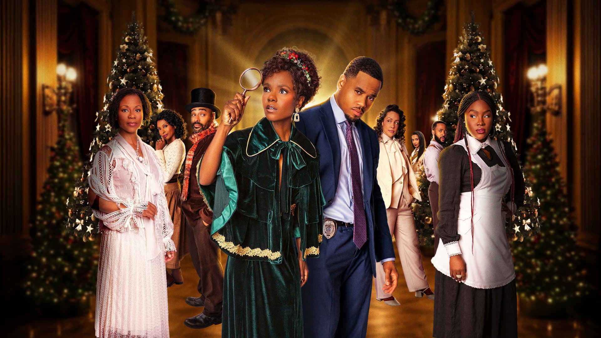 Very Merry Mystery backdrop