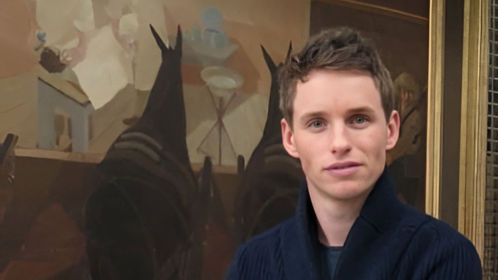 War Art with Eddie Redmayne backdrop