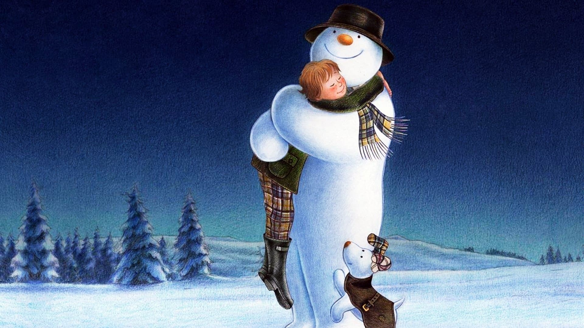 The Snowman and the Snowdog backdrop