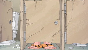 Fred Flintstone Takes a Shit