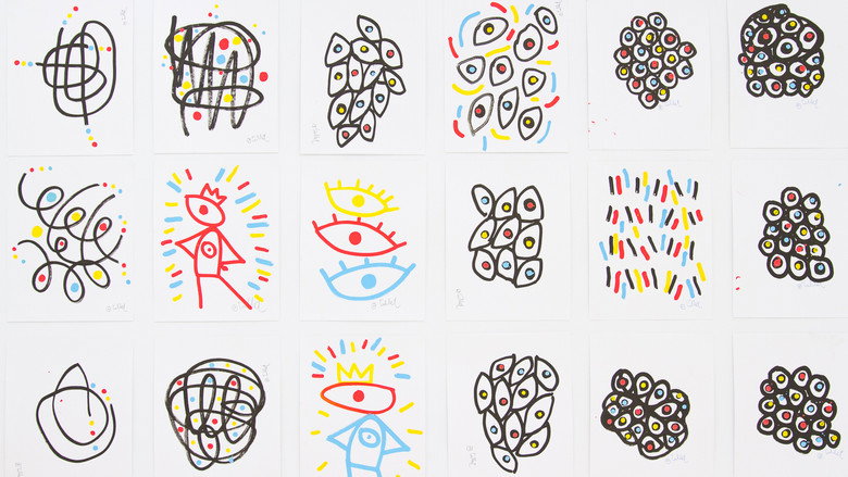 The Ideal Exhibition with Hervé Tullet backdrop