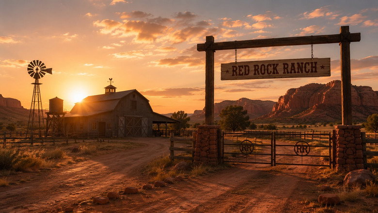 Red Rock Ranch backdrop