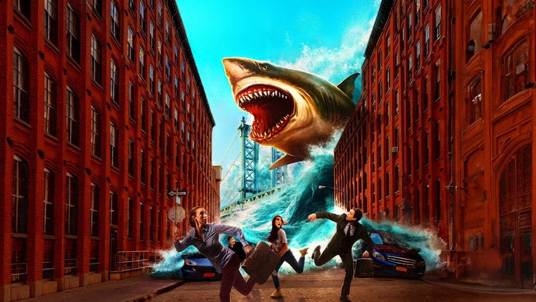 Sharkzilla Takes New York backdrop