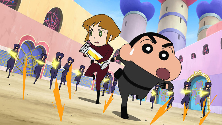 Crayon Shin-chan: Fierceness That Invites Storm! Operation Golden Spy backdrop