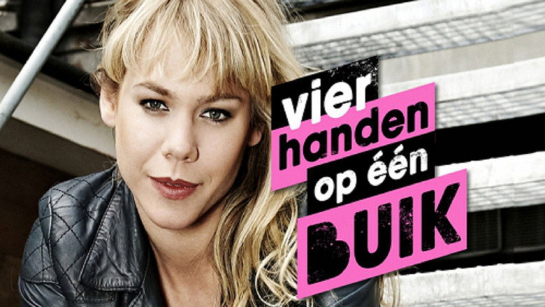 Vier handen op één buik backdrop