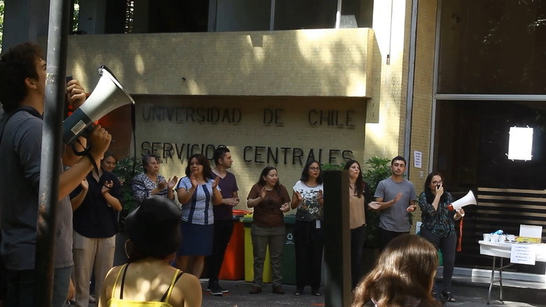 Protest backdrop