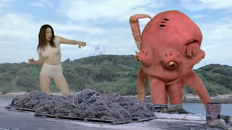 Giant Woman vs. Big Octopus backdrop