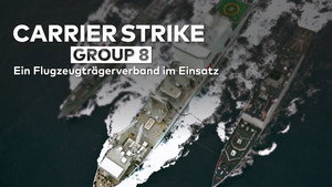 An aircraft carrier strike group in action